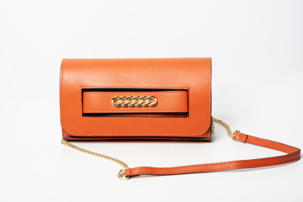 grote leren clutch Jennifer